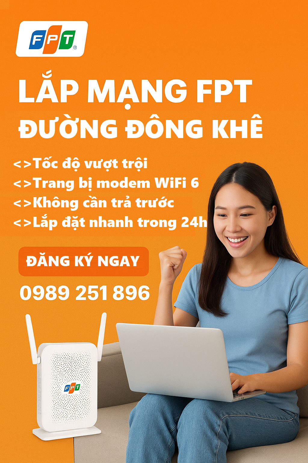 lắp mạng FPT đường Đông Khê