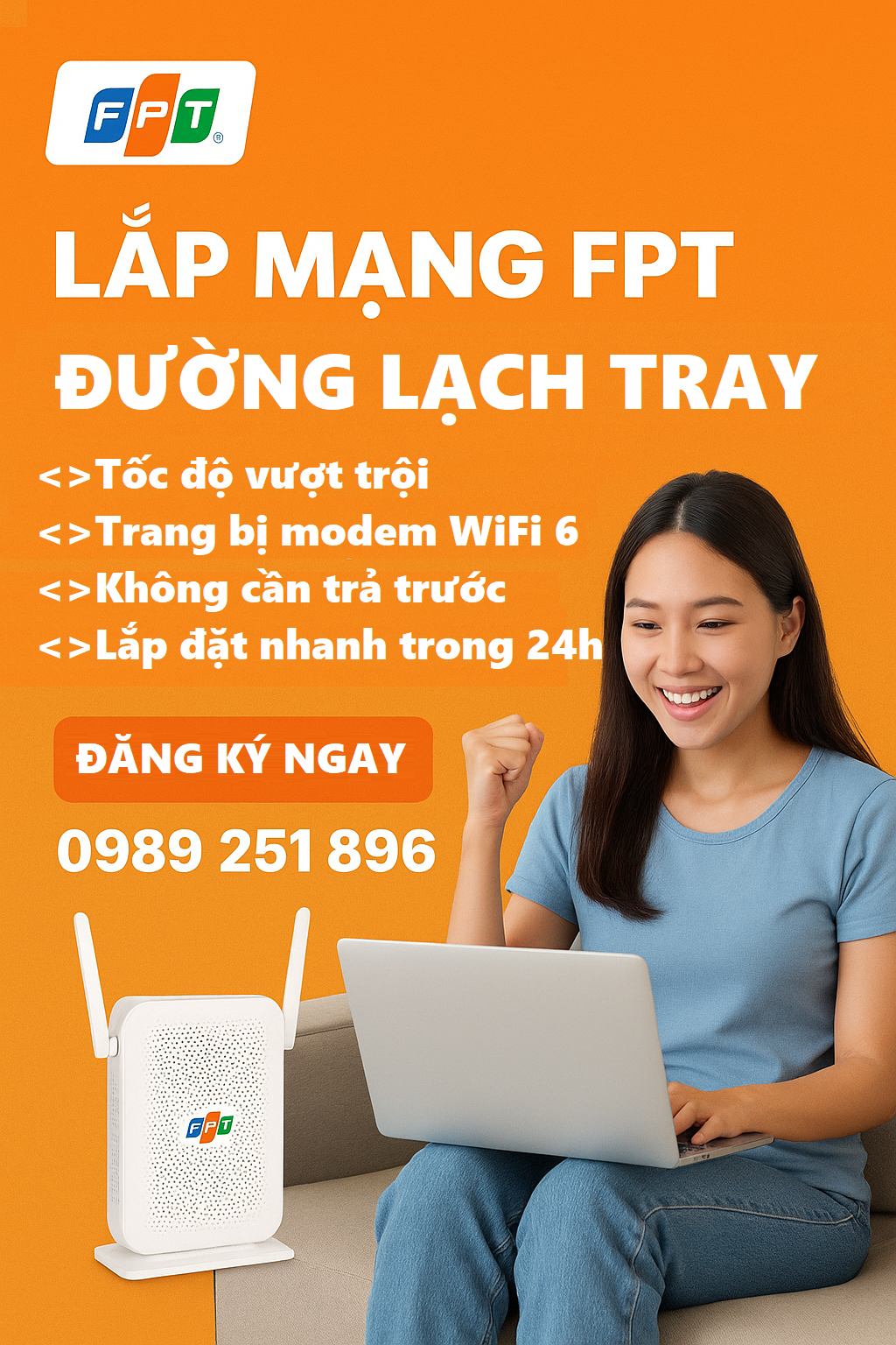 Lắp Mạng FPT đường Lạch Tray