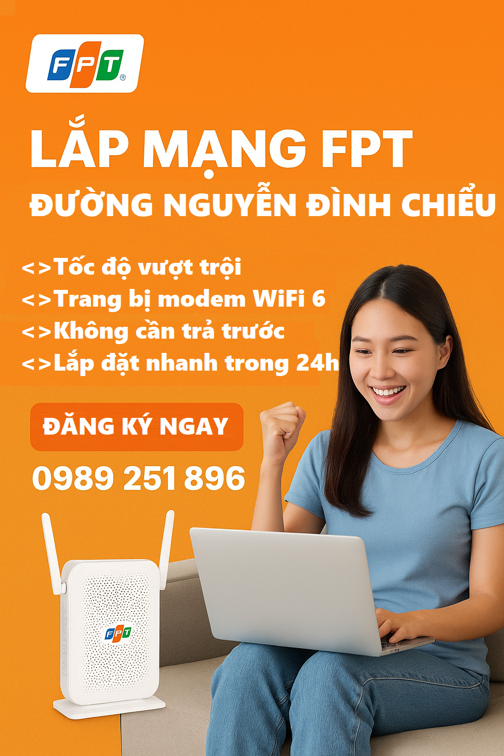 Lắp Mạng FPT đường Nguyễn Đình Chiểu