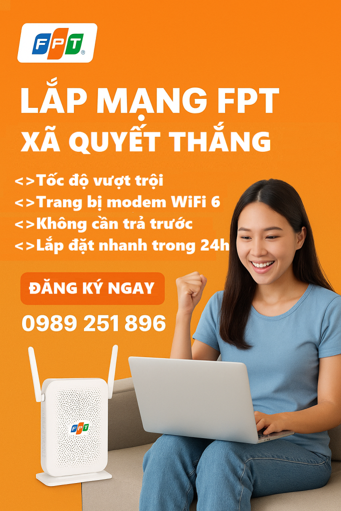 lắp mạng FPT xã Quyết Thắng