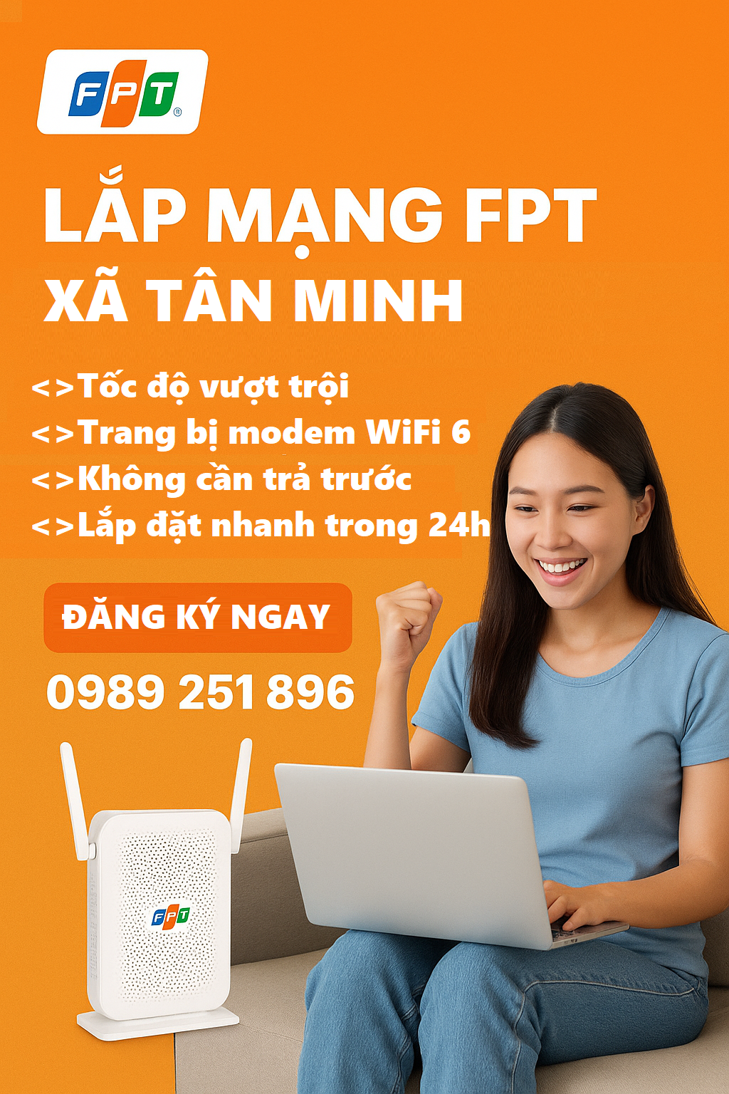 lắp mạng FPT xã Tân Minh