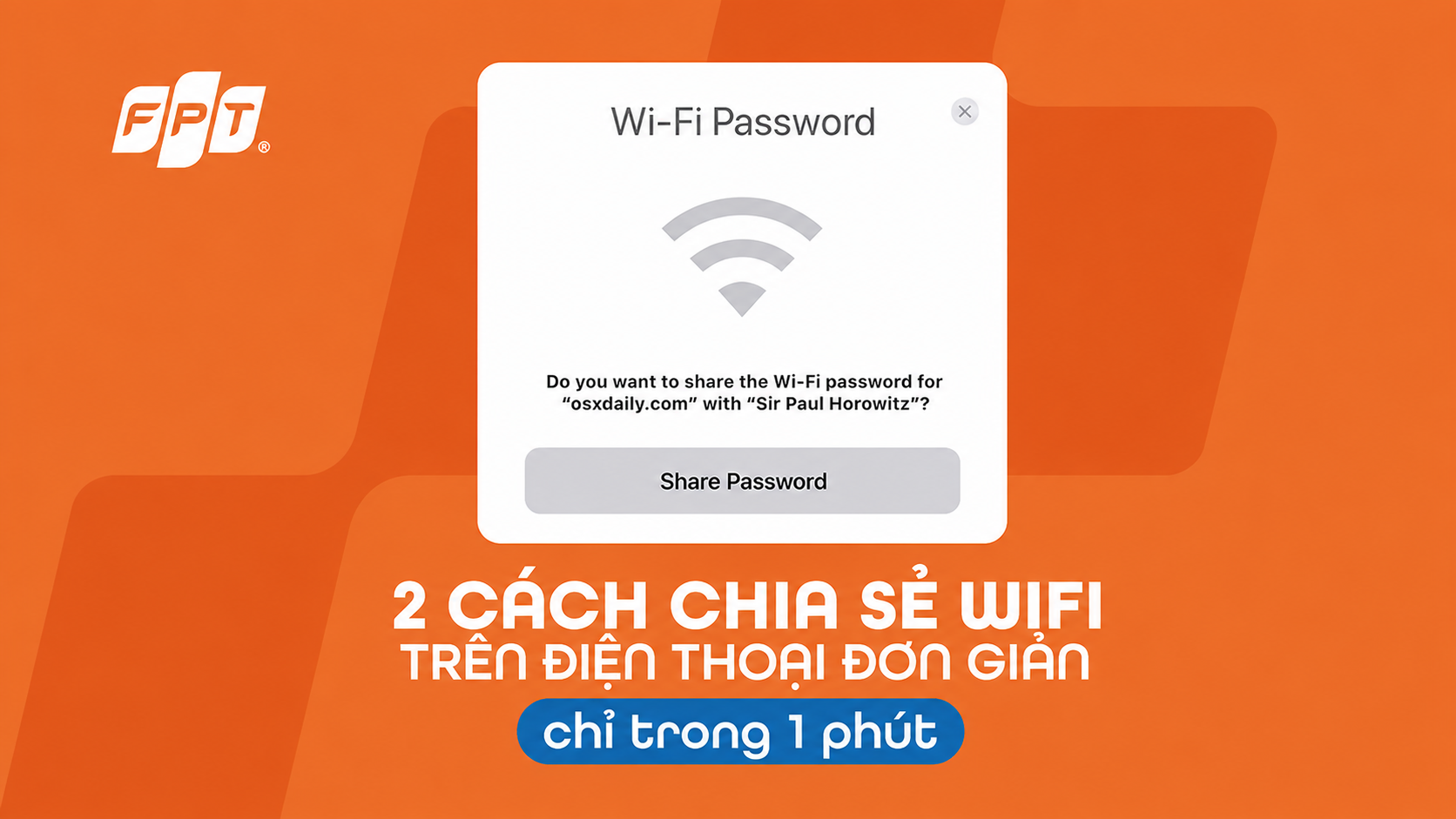 cách chia sẻ Wifi